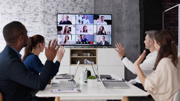 Online-Videokonferenzanruf im Meeting-Meeting 